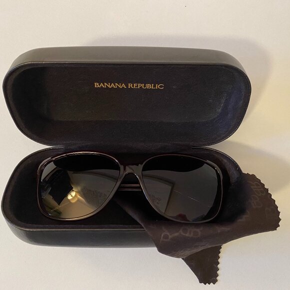 Banana Republic Sunglasses Women Purple Frames Gradient Lens Mid2000s WITH FLAWS - Picture 2 of 12